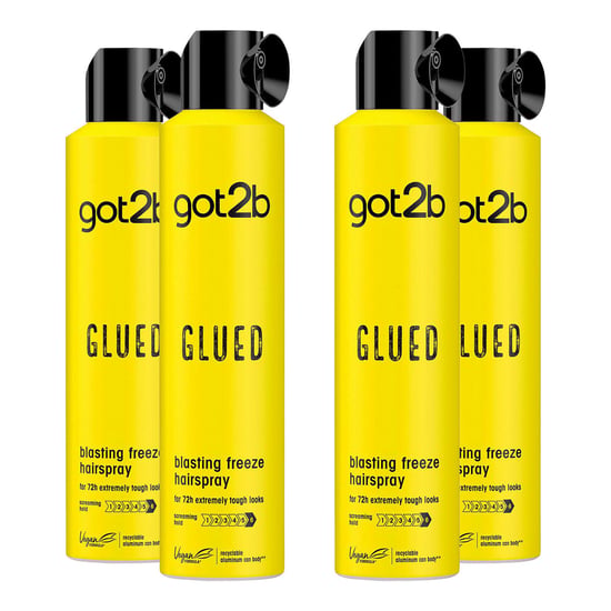 Schwarzkopf got2b Glued Blasting Freeze Hair Spray For Screaming Hold, 300ml,4pk - Image 1