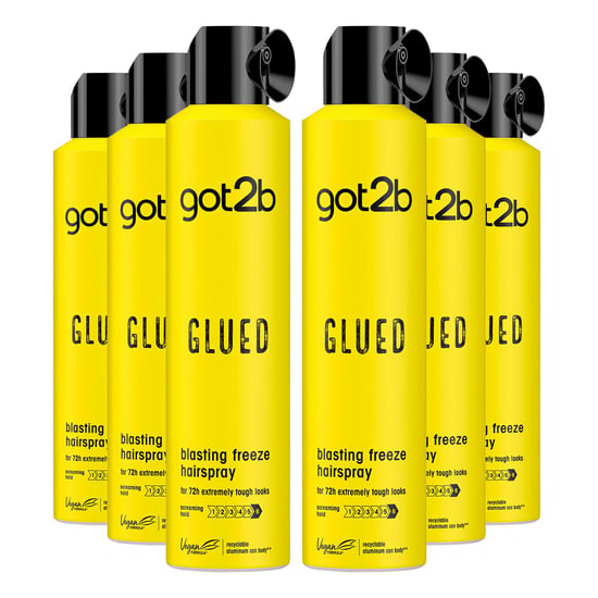Schwarzkopf got2b Glued Blasting Freeze Hair Spray with Ultimate Hold 300ml,6pk - Image 1