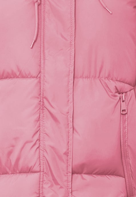 Mymo Padded quilted jacket women pink black - Image 3