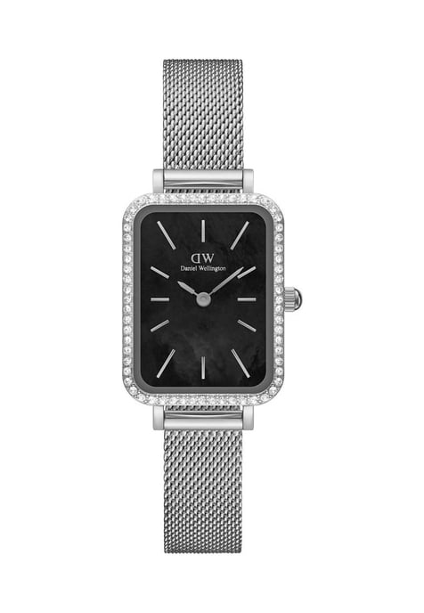 Daniel Wellington DW00100667 Ladies Quadro Black Lumine Silver 20mm Watch - Image 1
