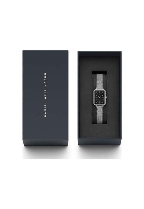 Daniel Wellington DW00100667 Ladies Quadro Black Lumine Silver 20mm Watch - Image 3