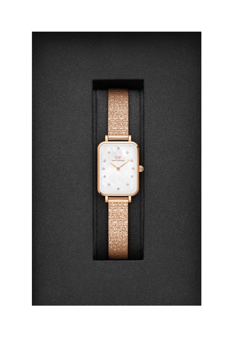 Daniel Wellington DW00100578 Ladies Quadro Lumine Rose Gold 20mm Watch - Image 2