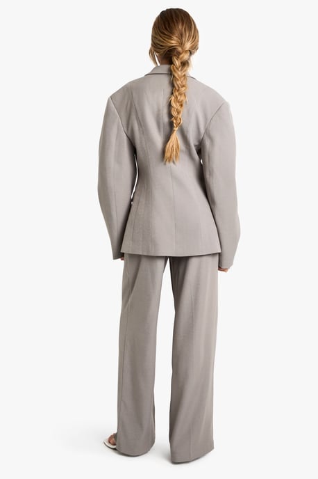 Woven Tailored Slim Straight Leg Trousers - Image 2