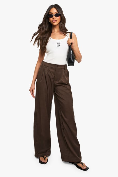 Tailored Woven Straight Leg Trousers - Image 1