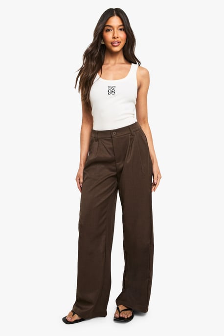 Tailored Woven Straight Leg Trousers - Image 3