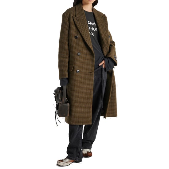 Acne Studios geruite jas van wolmix met dubbele rij knopen - Image 2