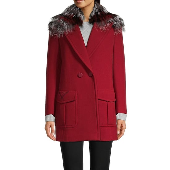 Fendi bontkraag wollen jas - Image 2