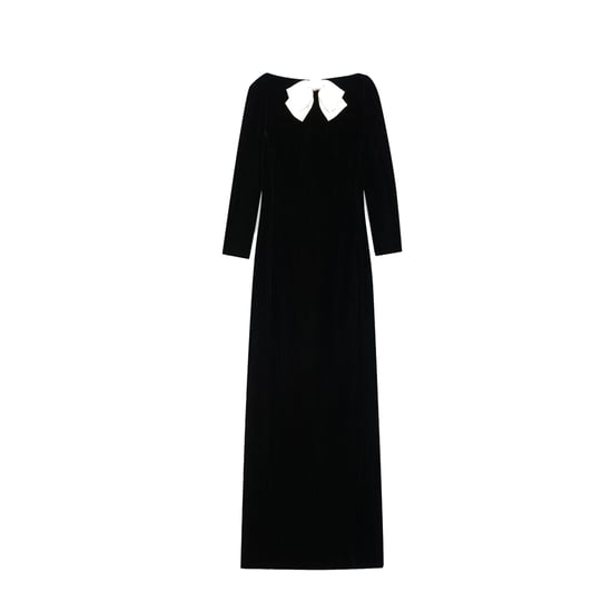 Saint Laurent fluwelen lange jurk - Image 1