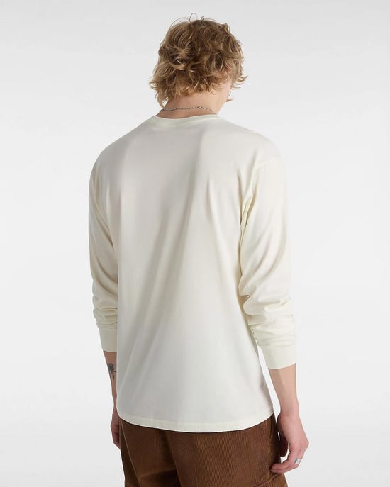 Vans Lucky Streak Men’s Long Sleeve T-Shirt in Marshmallow - Image 4