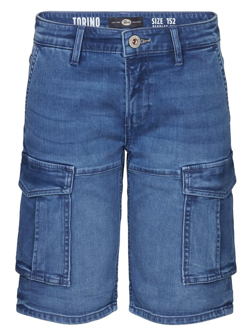 Petrol Industries - Jongens Torino Cargo Short Denim Aventura - Blauw - Image 2