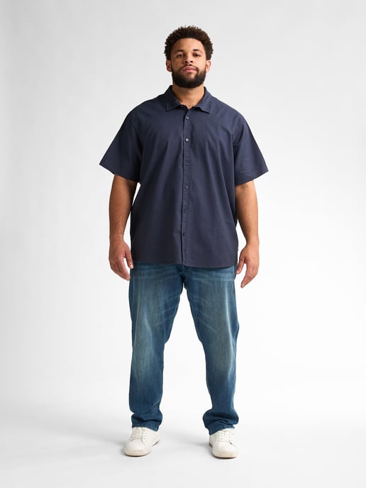 Petrol Industries - Heren Plus size effen linnen overhemd Mahiway - Blauw - Image 5