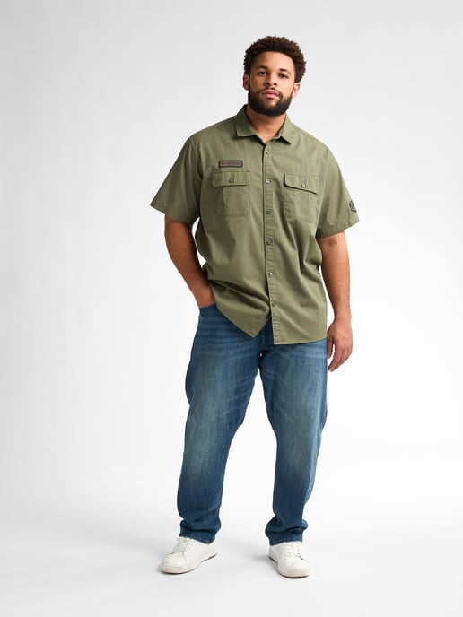 Petrol Industries - Heren Plus Size Artwork Overhemd Cove - Groen - Image 5