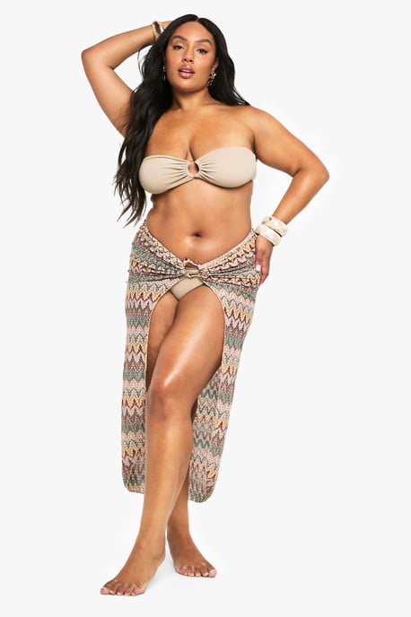 Plus Zig Zag Knitted Sarong - Image 3