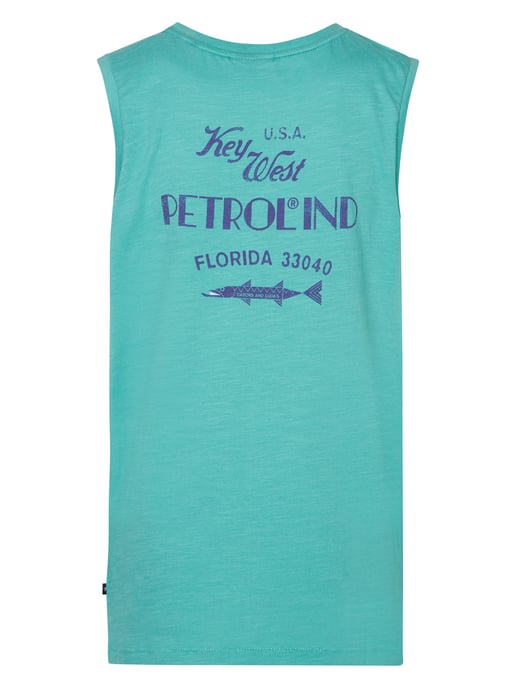Petrol Industries - Jongens Backprint Singlet Havana - Groen - Image 2