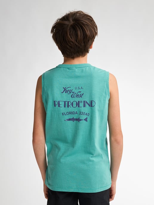 Petrol Industries - Jongens Backprint Singlet Havana - Groen - Image 4