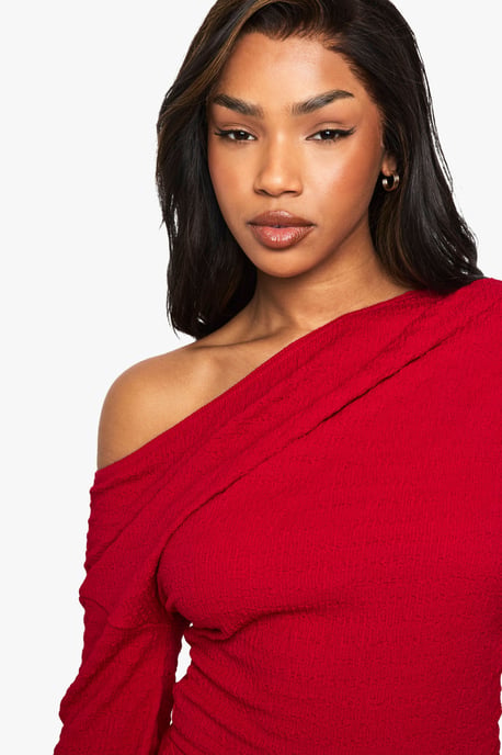 Textured Asymmetric Playsuit - Image 4