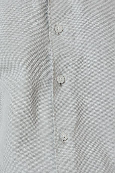 Dark Grey Dobby Slim Fit Long Sleeve Shirt - Image 5