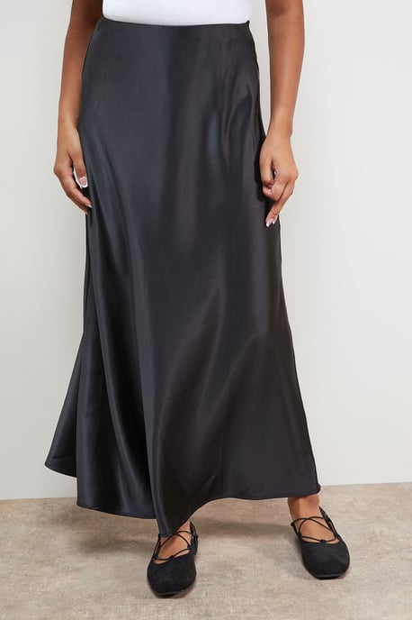 Satin Bias Cut Maxi Skirt - Image 2