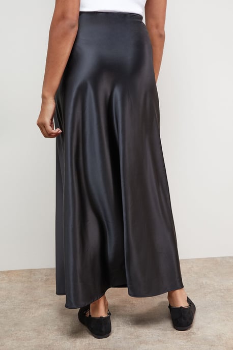 Satin Bias Cut Maxi Skirt - Image 3