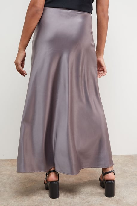 Satin Bias Cut Maxi Skirt - Image 3