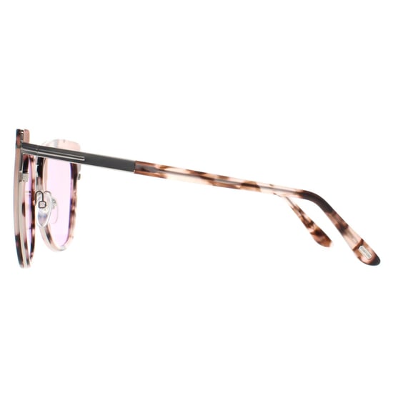 Tom Ford Cat Eye Womens Coloured Havana Brown Mirror Simona FT0717 Sunglasses - Image 3