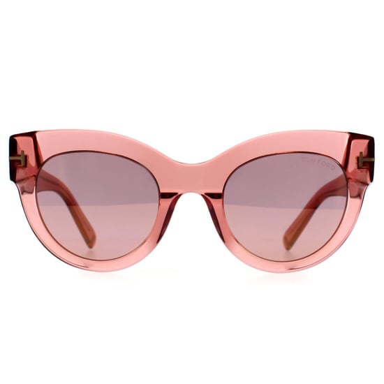 Tom Ford Cat Eye Womens Shiny Pink Pink Mirror Violet Gradient Lucilla FT1063 - Image 1