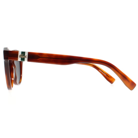 Lacoste Round Mens Blonde Havana Smoke Grey L6006S - Image 3