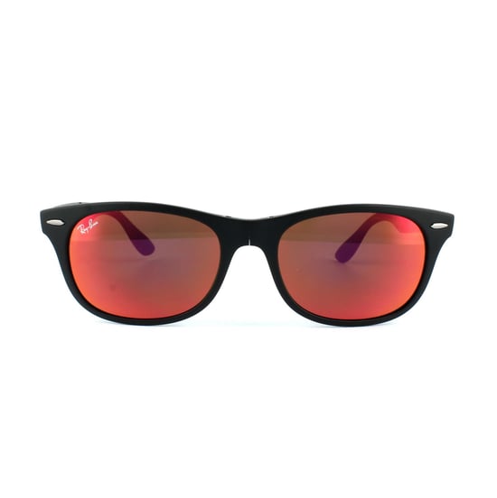 Ray-Ban Rectangle Mens Black Blue Mirror Sunglasses - Image 1