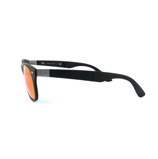 Ray-Ban Rectangle Mens Black Blue Mirror Sunglasses - Image 3
