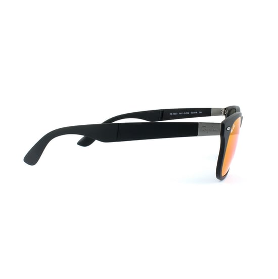 Ray-Ban Rectangle Mens Black Blue Mirror Sunglasses - Image 4