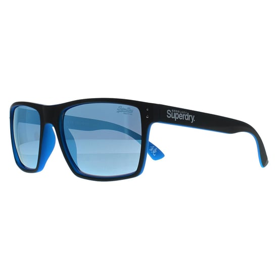 Superdry Square Mens Matte Grey Fluro Blue Blue Mirror Kobe - Image 2