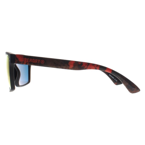 Superdry Square Mens Matte Black Volcanic Mountain Orange Red Mirror Kobe - Image 3