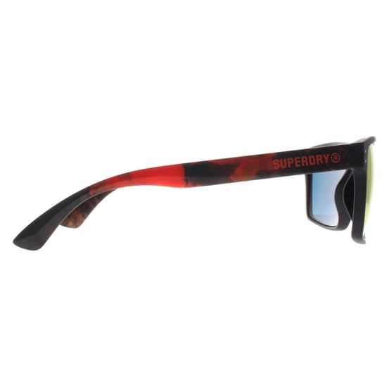Superdry Square Mens Matte Black Volcanic Mountain Orange Red Mirror Kobe - Image 4