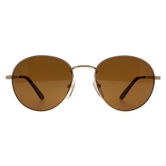 Smith Round Unisex Matte Gold Brown Polarized Prep - Image 1
