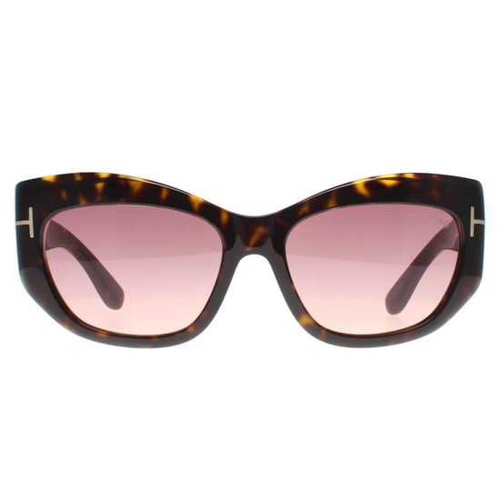 Tom Ford Cat Eye Womens Dark Havana Bordeaux Gradient Brianna FT1065 - Image 1