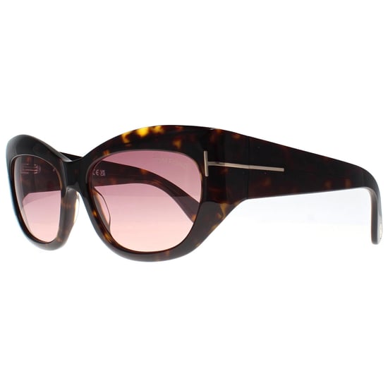 Tom Ford Cat Eye Womens Dark Havana Bordeaux Gradient Brianna FT1065 - Image 2