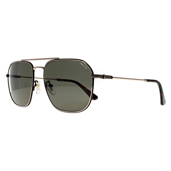Police Aviator Mens Shiny Rose Gold Green SPLF64 Octane 1 - Image 2