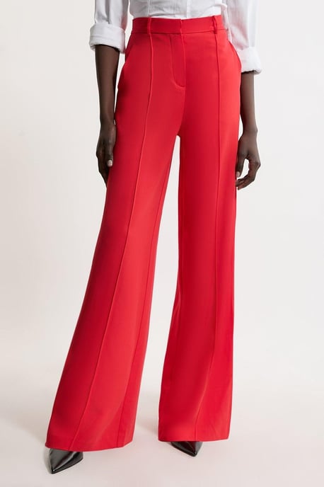 Premium Woven Viscose Crepe Wide Leg Trouser - Image 3