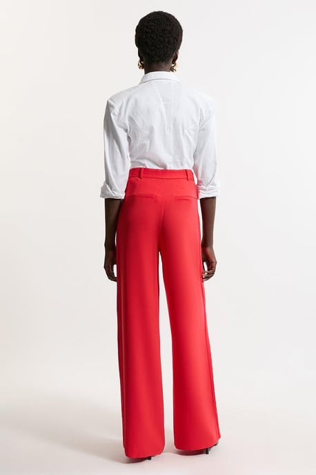 Premium Woven Viscose Crepe Wide Leg Trouser - Image 5