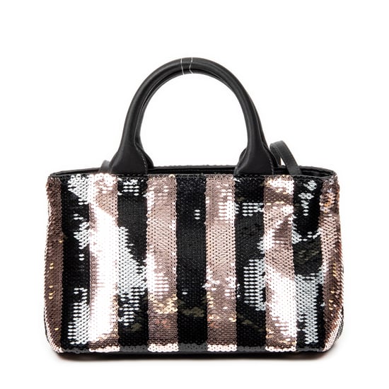 Mini Sequin Canapa Tote Shoulder Bag - Image 1