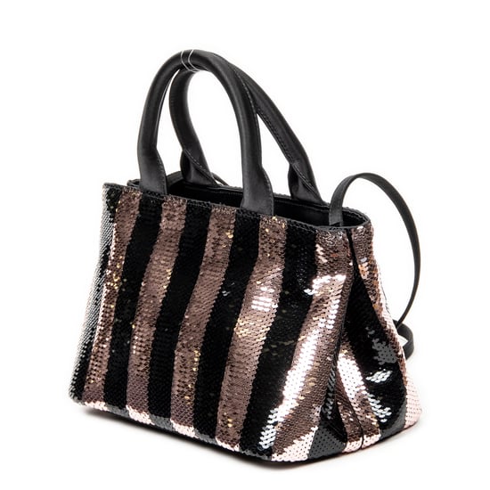 Mini Sequin Canapa Tote Shoulder Bag - Image 2