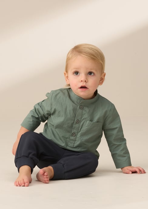 Hartley Green Woven Shirt Bodice with Trouser Set - Image 2