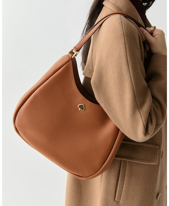 Kayla Pebbled Leather Large Triple Compartment Shoulder Bag - Image 2