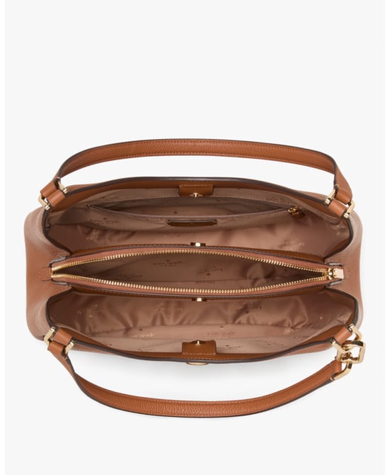 Kayla Pebbled Leather Large Triple Compartment Shoulder Bag - Image 4