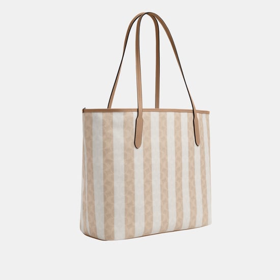 Large City Tote in Stripe Signature Canvas - Image 2