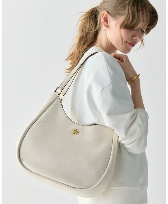 Kayla Pebbled Leather Large Triple Compartment Shoulder Bag - Image 2