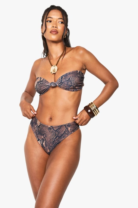 Swimwear Essentials Snake Print High Waist Brief - Image 1