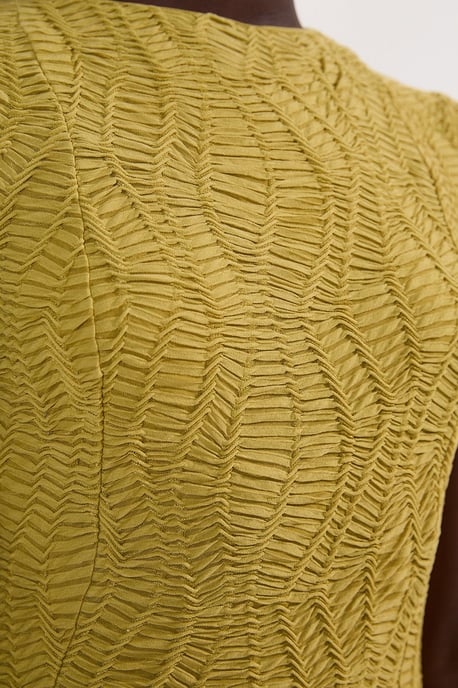 Textured Hanky Hem Short Sleeve Trim Detail Jersey Maxi Dress - Image 2