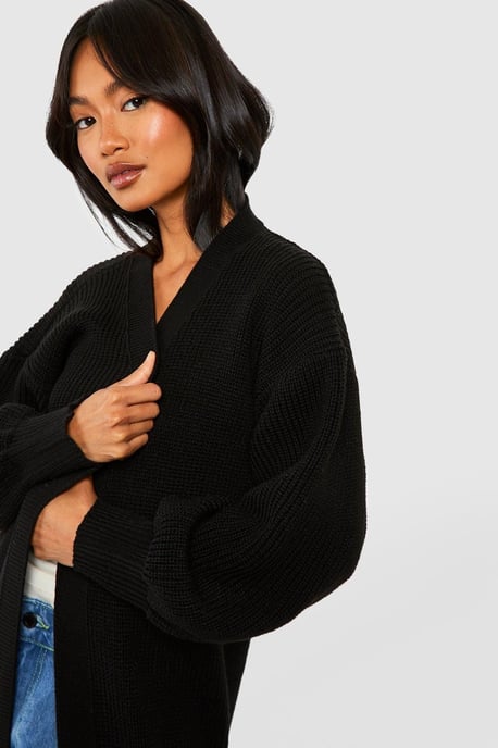 Oversized Balloon Sleeve Cardigan - Image 4