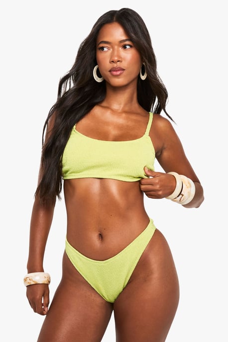 Swimwear Essentials Crinkle Scoop Neck Bikini Top - Image 1